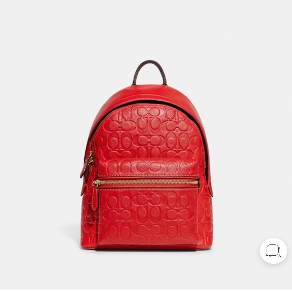 Charter Backpack 24 In Signature Red Leather NWT